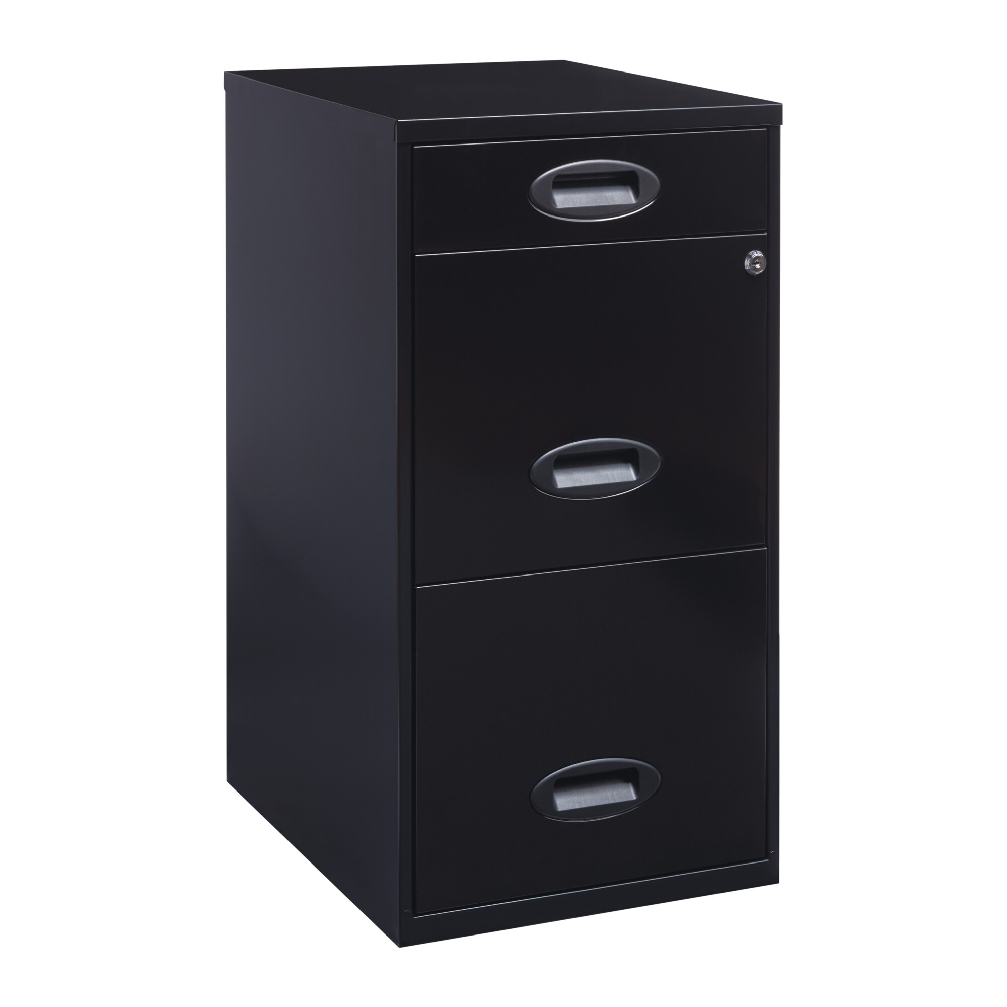 Hirsh Industries, 3 Drawer Letter Width File Cabinet, Pencil Drawer, Width 14.25 in, Depth 18 in, Height 27.32 in, Model# 21617